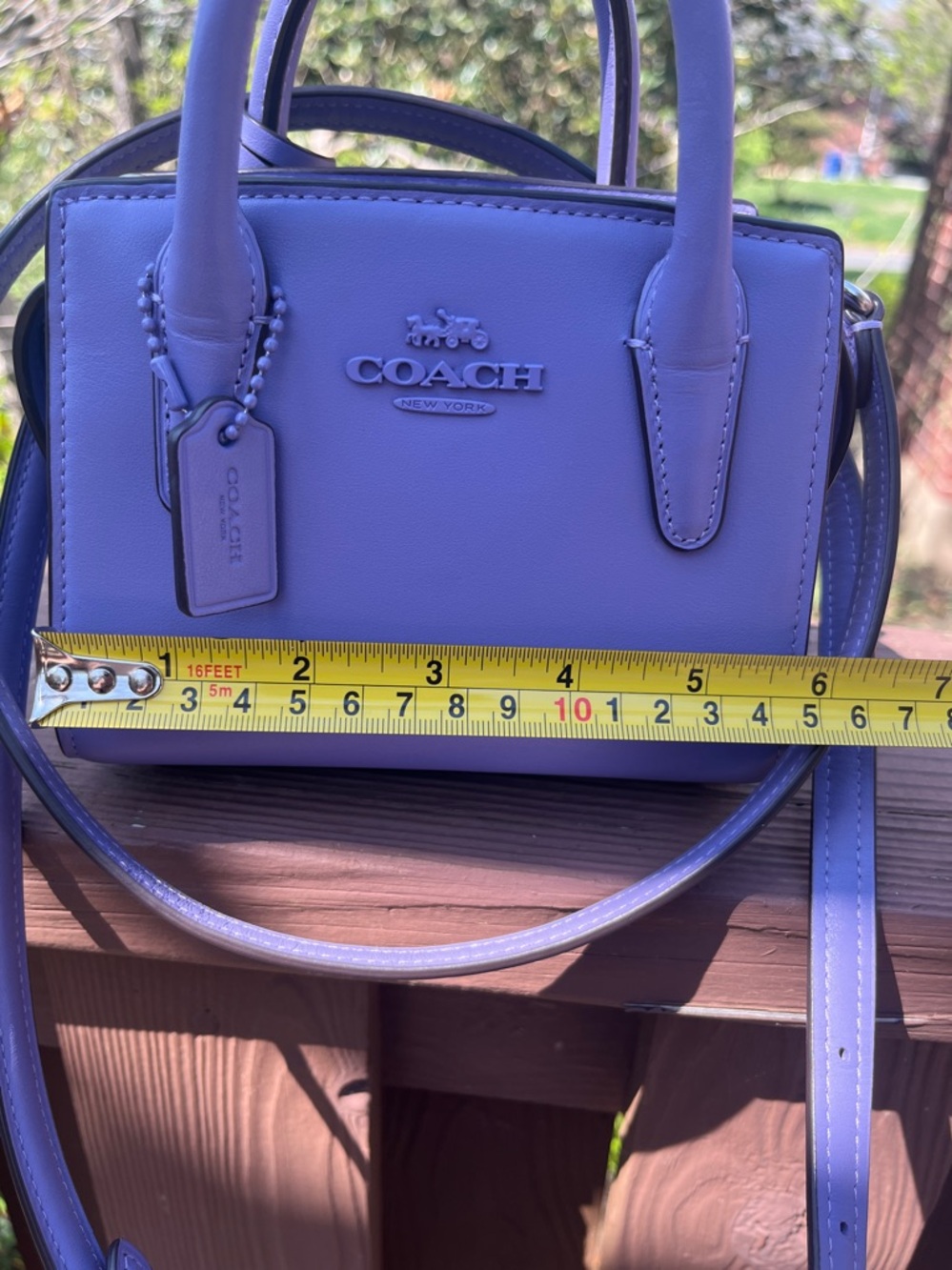 Coach Lavender Mini Satchel Bag with adjustable crossbody - Picture 14 of 17